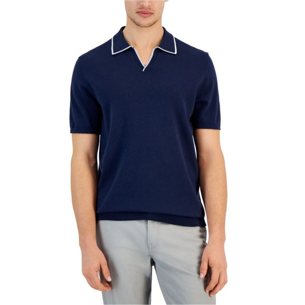 Alfani Mens Open-Collar Polo Sweater, NWT